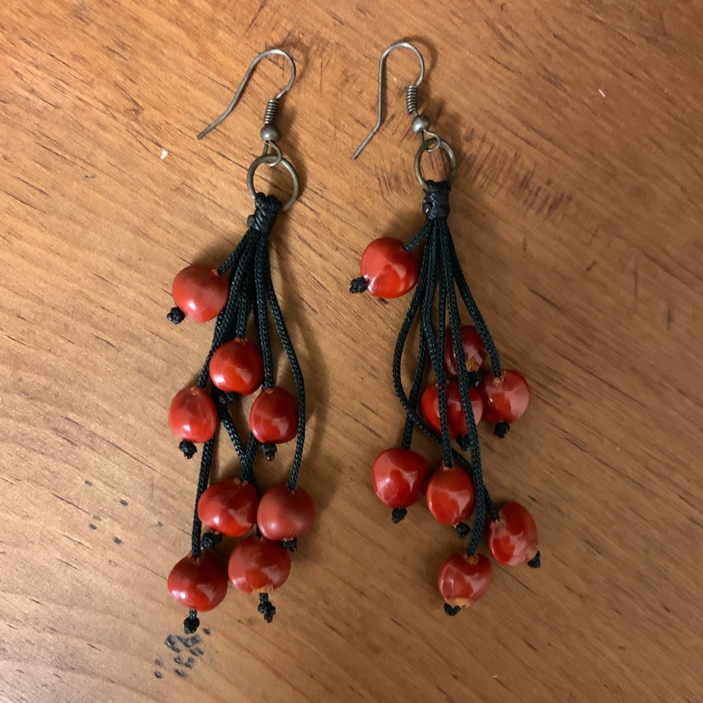 Red Seed Earrings